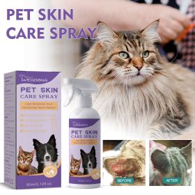 Yegbong Pet Skin Relief Spray, Relieves Dog And Cat Skin Itchiness Eliminates Mites Cleaning Care Spray
