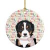 Bernese Mountain Dog Puppy #1 Christmas Ceramic Ornament Christmas Tree Hanging Decorations for Home Christmas Holiday, Party, Gift, 3 in, Multicolor