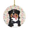 Bernese Mountain Dog #1 Christmas Ceramic Ornament Christmas Tree Hanging Decorations for Home Christmas Holiday, Party, Gift, 3 in, Multicolor