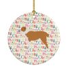 Central Asian Shepherd Dog Merry Christmas Ceramic Ornament Christmas Tree Hanging Decorations for Home Christmas Holiday, Party, Gift, 3 in