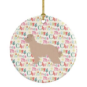 Pyrenean Shepherd Dog Merry Christmas Ceramic Ornament Christmas Tree Hanging Decorations for Home Christmas Holiday, Party, Gift, 3 in, Multicolor