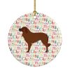 Portuguese Sheepdog Dog Merry Christmas Ceramic Ornament Christmas Tree Hanging Decorations for Home Christmas Holiday, Party, Gift, 3 in, Multicolor
