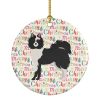 Elo Dog #2 Merry Christmas Ceramic Ornament Christmas Tree Hanging Decorations for Home Christmas Holiday, Party, Gift, 3 in, Multicolor