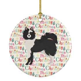 Elo Dog #2 Merry Christmas Ceramic Ornament Christmas Tree Hanging Decorations for Home Christmas Holiday, Party, Gift, 3 in, Multicolor