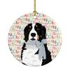 Bernese Mountain Dog #3 Christmas Ceramic Ornament Christmas Tree Hanging Decorations for Home Christmas Holiday, Party, Gift, 3 in, Multicolor