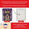 Greater Swiss Mountain Dog King of Mardi Gras Porcelain Ornament Christmas Tree Hanging Decorations for Home Christmas Holiday, Rectangle, Gift