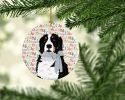 Bernese Mountain Dog #3 Christmas Ceramic Ornament Christmas Tree Hanging Decorations for Home Christmas Holiday, Party, Gift, 3 in, Multicolor