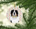 Bernese Mountain Dog #2 Christmas Ceramic Ornament Christmas Tree Hanging Decorations for Home Christmas Holiday, Party, Gift, 3 in, Multicolor