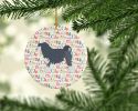 Lowchen Little Lion Dog #1 Merry Christmas Ceramic Ornament Christmas Tree Hanging Decorations for Home Christmas Holiday, Party, Gift, 3 in