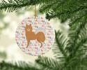 Elo Dog #1 Merry Christmas Ceramic Ornament Christmas Tree Hanging Decorations for Home Christmas Holiday, Party, Gift, 3 in, Multicolor