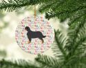 Bernese Mountain Dog Merry Christmas Ceramic Ornament Christmas Tree Hanging Decorations for Home Christmas Holiday, Party, Gift, 3 in, Multicolor