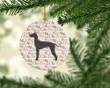 Mexican Hairless Dog #1 Merry Christmas Ceramic Ornament Christmas Tree Hanging Decorations for Home Christmas Holiday, Party, Gift, 3 in, Multicolor