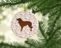 Portuguese Sheepdog Dog Merry Christmas Ceramic Ornament Christmas Tree Hanging Decorations for Home Christmas Holiday, Party, Gift, 3 in, Multicolor