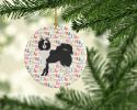 Elo Dog #2 Merry Christmas Ceramic Ornament Christmas Tree Hanging Decorations for Home Christmas Holiday, Party, Gift, 3 in, Multicolor