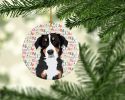 Bernese Mountain Dog Puppy #2 Christmas Ceramic Ornament Christmas Tree Hanging Decorations for Home Christmas Holiday, Party, Gift, 3 in, Multicolor
