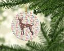 Mexican Hairless Dog #2 Merry Christmas Ceramic Ornament Christmas Tree Hanging Decorations for Home Christmas Holiday, Party, Gift, 3 in, Multicolor