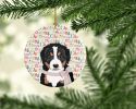 Bernese Mountain Dog Puppy #1 Christmas Ceramic Ornament Christmas Tree Hanging Decorations for Home Christmas Holiday, Party, Gift, 3 in, Multicolor
