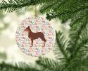Australian Kelpie Dog Merry Christmas Ceramic Ornament Christmas Tree Hanging Decorations for Home Christmas Holiday, Party, Gift, 3 in, Multicolor