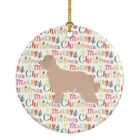 Pyrenean Shepherd Dog Merry Christmas Ceramic Ornament Christmas Tree Hanging Decorations for Home Christmas Holiday, Party, Gift, 3 in, Multicolor