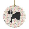 Elo Dog #2 Merry Christmas Ceramic Ornament Christmas Tree Hanging Decorations for Home Christmas Holiday, Party, Gift, 3 in, Multicolor