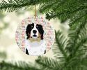 Bernese Mountain Dog #2 Christmas Ceramic Ornament Christmas Tree Hanging Decorations for Home Christmas Holiday, Party, Gift, 3 in, Multicolor