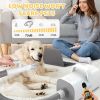 Dog Dryer,4 in 1 Dog Hair Dryer with Smart Handle, 90m/s High Velocity Negative Ion Dog Blow Dryer