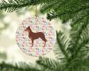 Australian Kelpie Dog Merry Christmas Ceramic Ornament Christmas Tree Hanging Decorations for Home Christmas Holiday, Party, Gift, 3 in, Multicolor