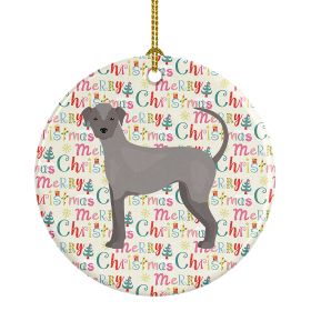 Ecuadorian Hairless Dog Merry Christmas Ceramic Ornament Christmas Tree Hanging Decorations for Home Christmas Holiday, Party, Gift, 3 in, Multicolor (Default: Default)