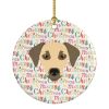Sato Dog Merry Christmas Ceramic Ornament Christmas Tree Hanging Decorations for Home Christmas Holiday, Party, Gift, 3 in, Multicolor
