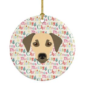 Sato Dog Merry Christmas Ceramic Ornament Christmas Tree Hanging Decorations for Home Christmas Holiday, Party, Gift, 3 in, Multicolor (Default: Default)