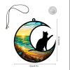 1pc color commemorative cat and dog UV printed acrylic hanging decoration for home window decoration pendant