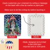 Bernese Mountain Dog Christmas Porcelain Ornament Christmas Tree Hanging Decorations for Home Christmas Holiday, Rectangle, Gift, Multicolor