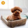 Pet Dog Bed Soft Warm Fleece Puppy Cat Bed Dog Cozy Nest Sofa Bed Cushion Mat For S/M Dog